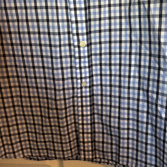 Teddy Stratford NYC men’s white and blue button down shirt size 6/XXL - Picture 4 of 9
